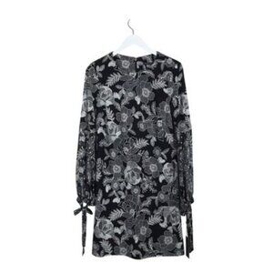 Tommy Hilfiger Black/Cream/Gold Shift Dress Size 2 NWT
